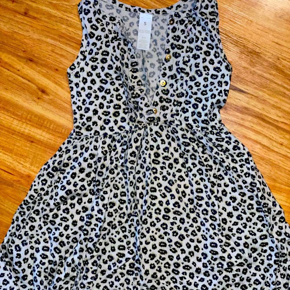 Girls cheetah print dress size 5